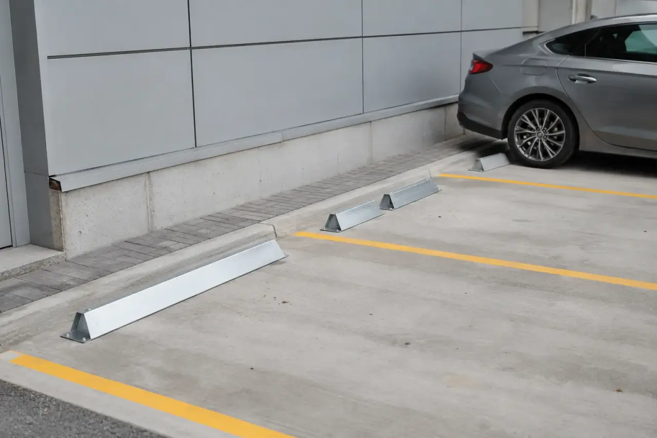 Completed Wheel Stops installation in Caledon by The Grate Guys