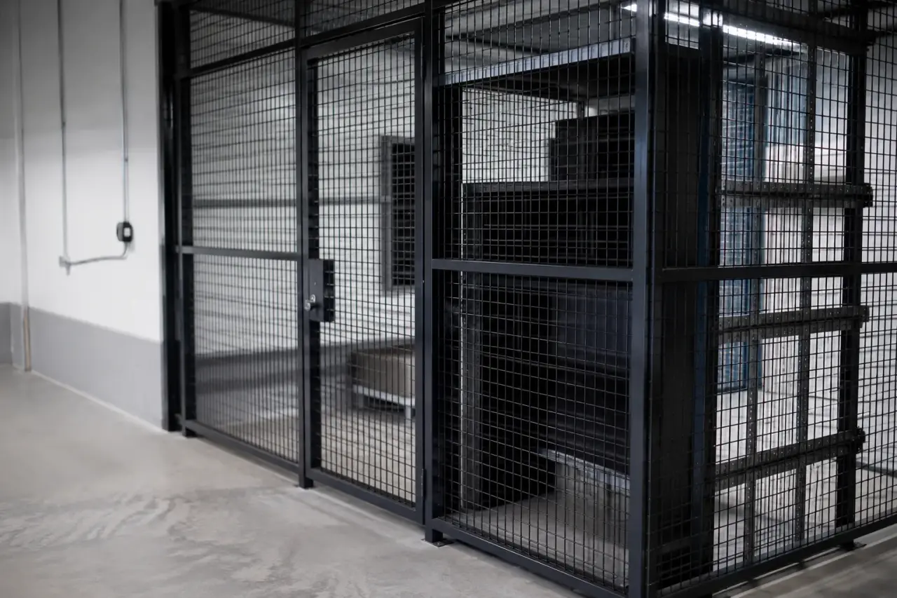 Completed Wire Mesh Partitions installation in Fort Erie by The Grate Guys