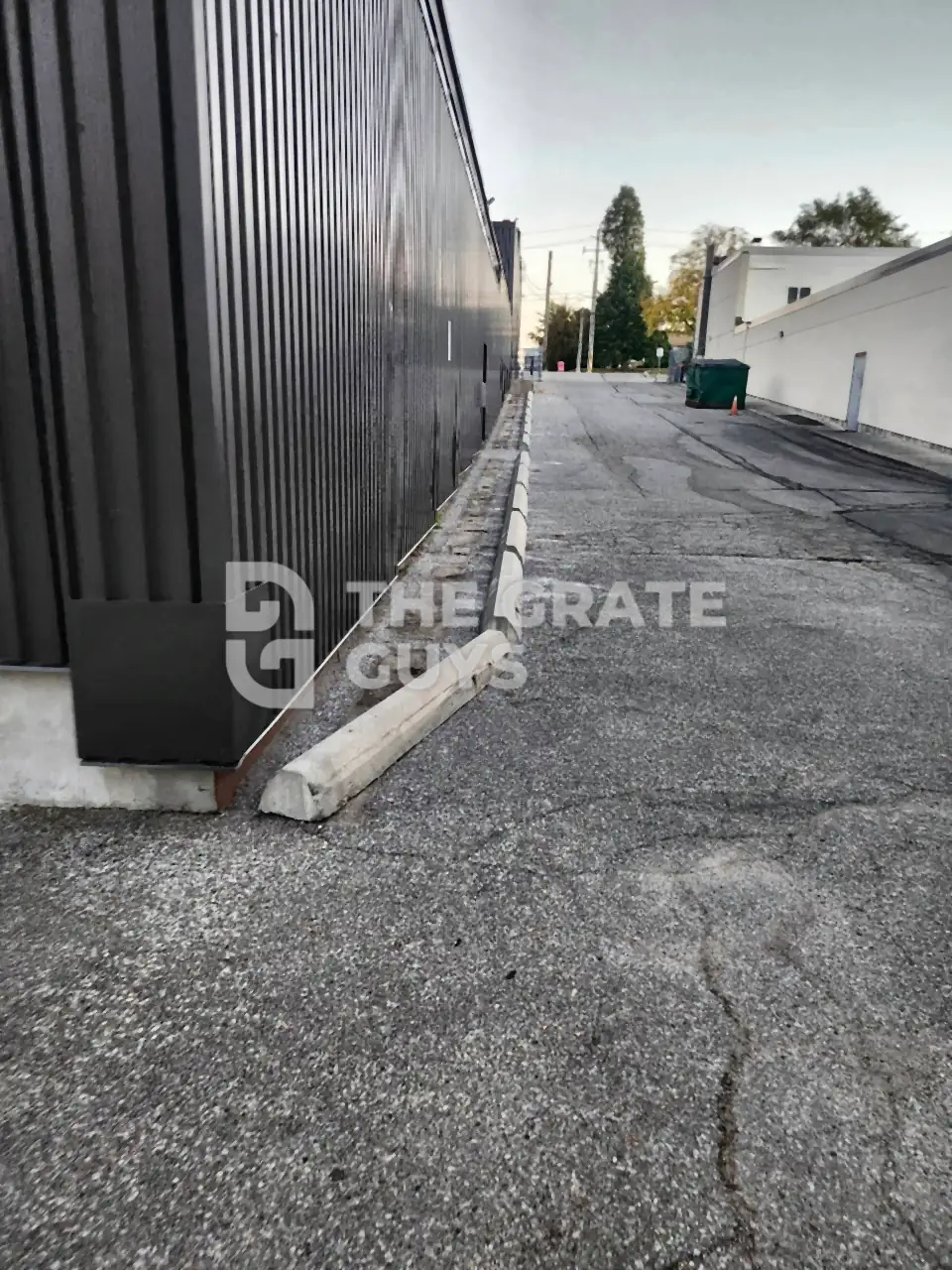 Concrete Parking Curbs installed at a property in North York, Toronto, The Grate Guys