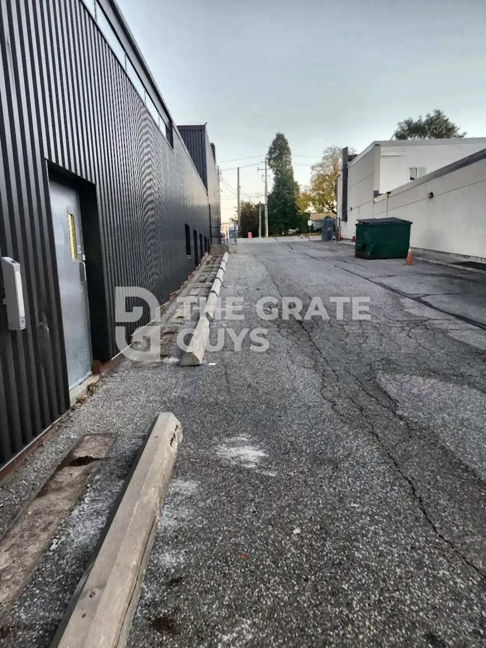 Concrete Parking Curbs installed at a property in North York, Toronto, The Grate Guys